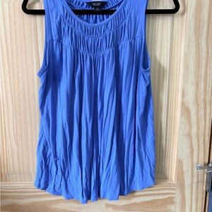 Simply Vera Vera Wang Royal Blue Pleated Sleeveless Tank